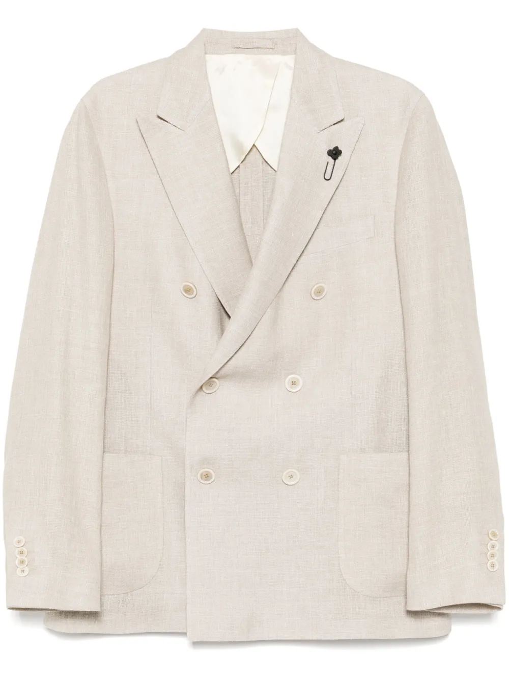 Lardini Blazer met dubbele rij knopen Beige