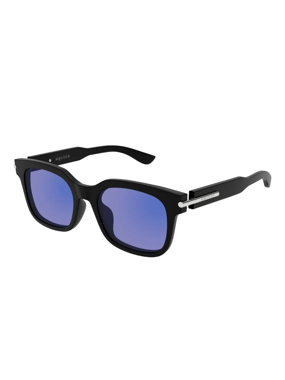 Alexander McQueen Eyewear Zonnebril met vierkant montuur - Zwart