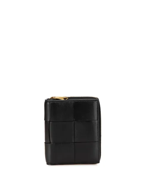 Bottega Veneta Pre-Owned 2012-2024 램스킨 맥시 인트레치오 카세트 2단 지퍼 스몰 지갑