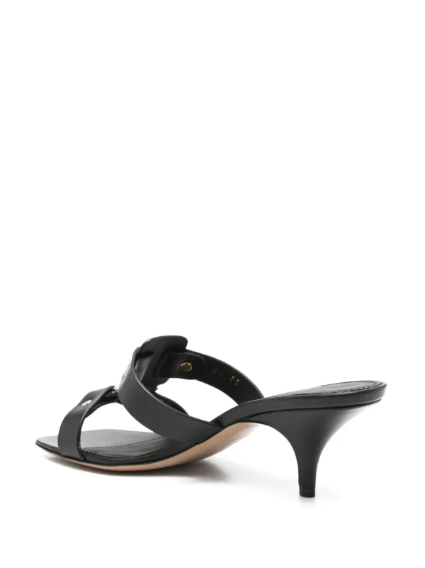フェラガモ　ミュール Ferragamo レザーミュール | ブラック | FARFETCH JP
