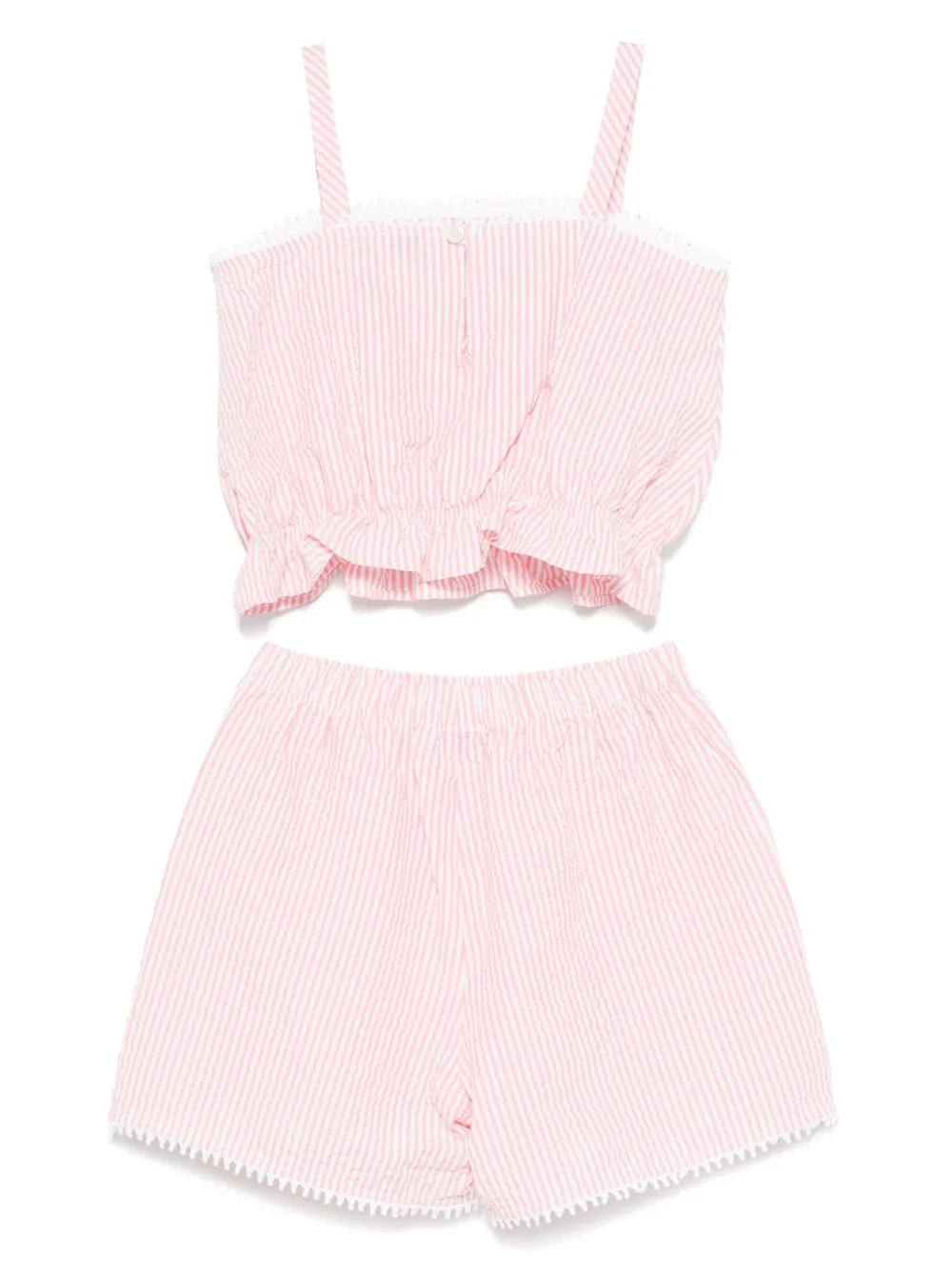 Il Gufo striped shorts set Roze