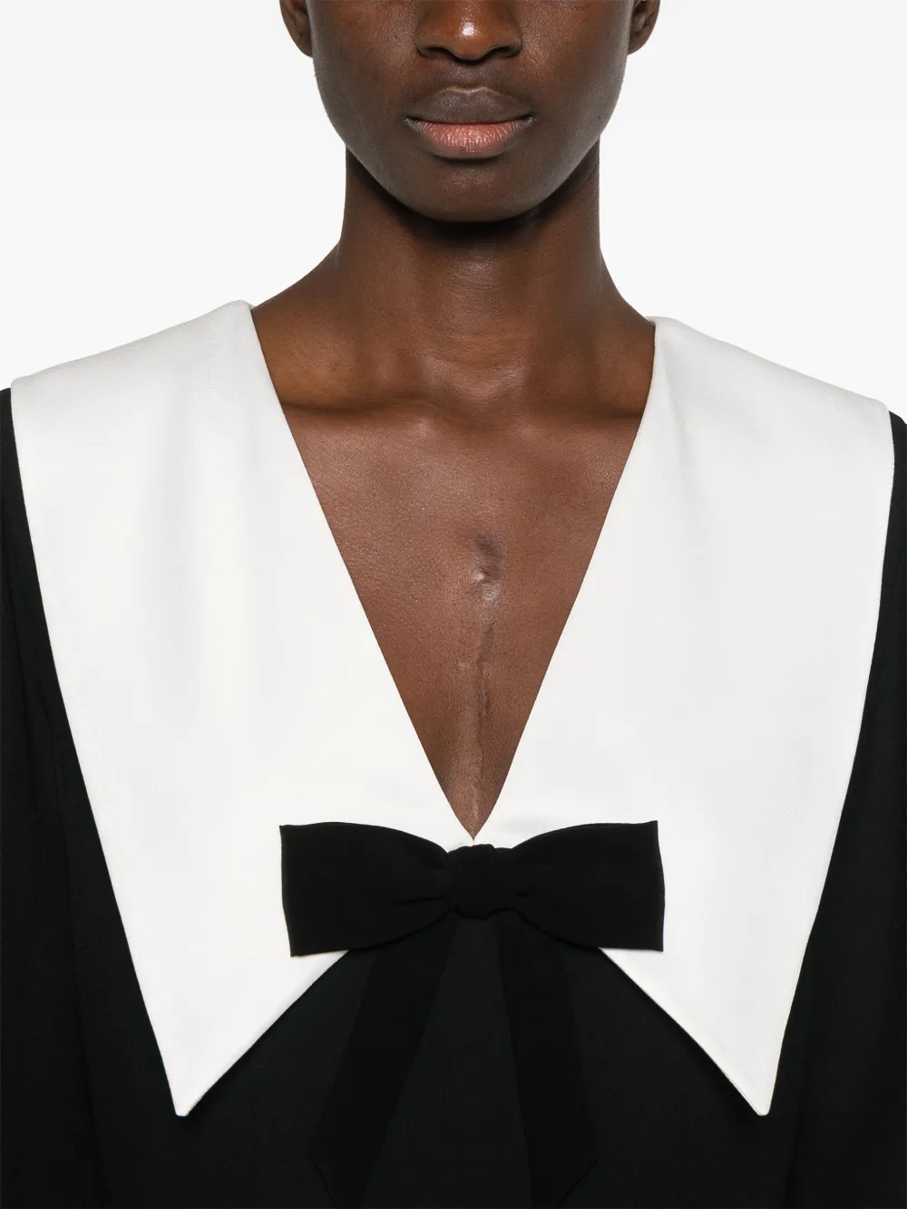 Alessandra Rich Midi-jurk van crêpe Zwart