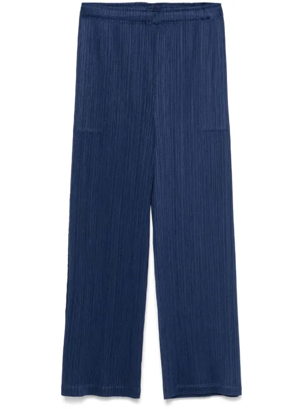PLEATS PLEASE プリーツパンツ 青 M サイズ1 Pleats Please Issey Miyake プリーツ パンツ | ブルー | FARFETCH JP