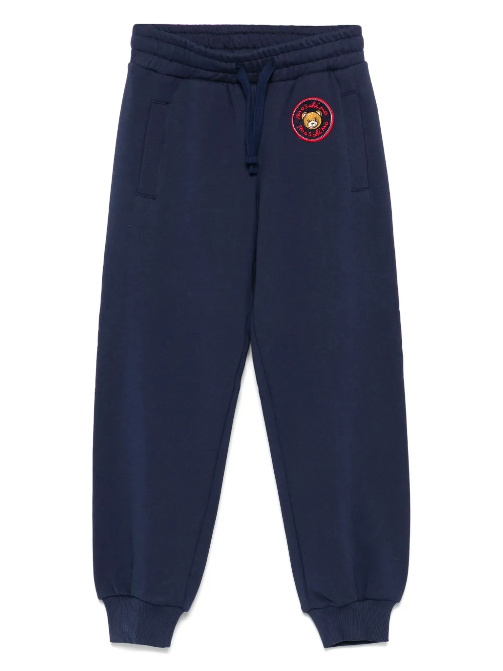 Moschino Kids Trainingsbroek met logopatch Blauw
