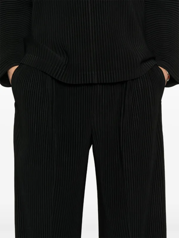 Homme Plissé Issey Miyake プリーツ パンツ | ブラック