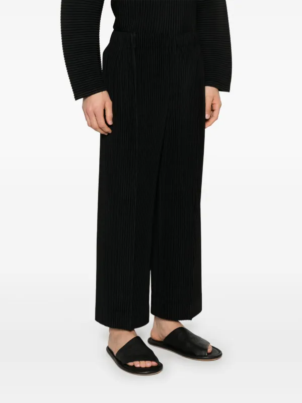 Homme Plissé Issey Miyake プリーツ パンツ | ブラック | FARFETCH JP