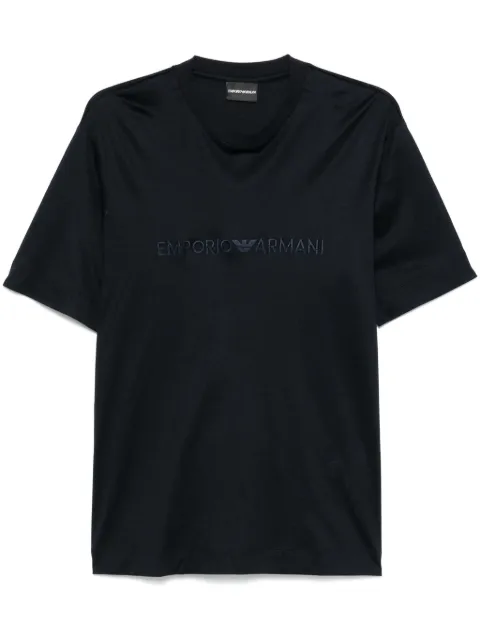 Emporio Armani logo-embroidered T-shirt