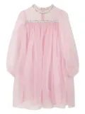 LàTaRa sequinned long-sleeve silk dress - Pink