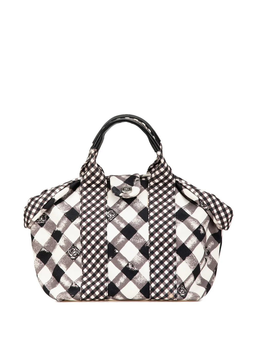 CHANEL Pre-Owned 2010-2011 Canvas Gingham handbag | Black | Image 1