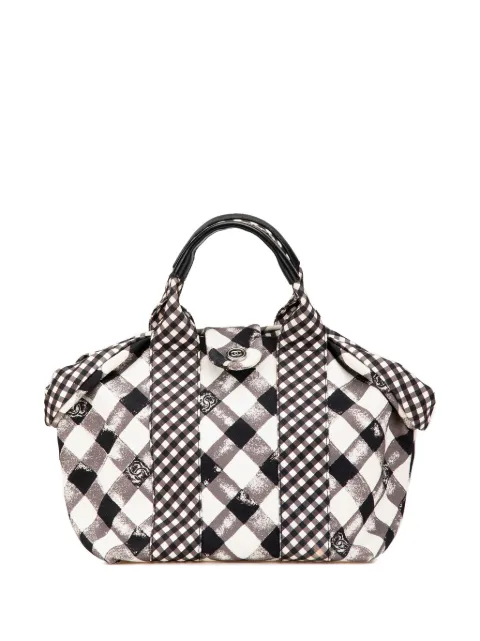 CHANEL Pre-Owned bolsa de mano Canvas Gingham 2010-2011