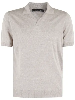 Tシャツ・カットソー TAGLIATORE Basic short-sleeved cotton polo shirt Tagliatore Collar polo shirt short sleeves | The Fashion Square