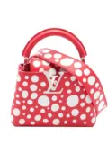 Louis Vuitton Pre-Owned 2021-2024 Yayoi Kusama Taurillon Infinity Dots Mini Capucines satchel - Red