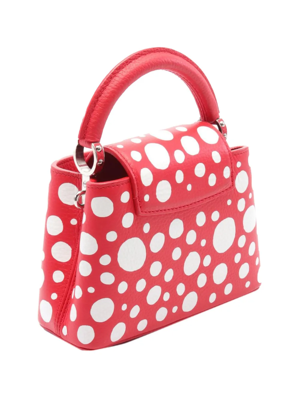 Louis Vuitton Pre-Owned 2021-2024 Yayoi Kusama Taurillon Infinity Dots Mini Capucines boekentas - Rood