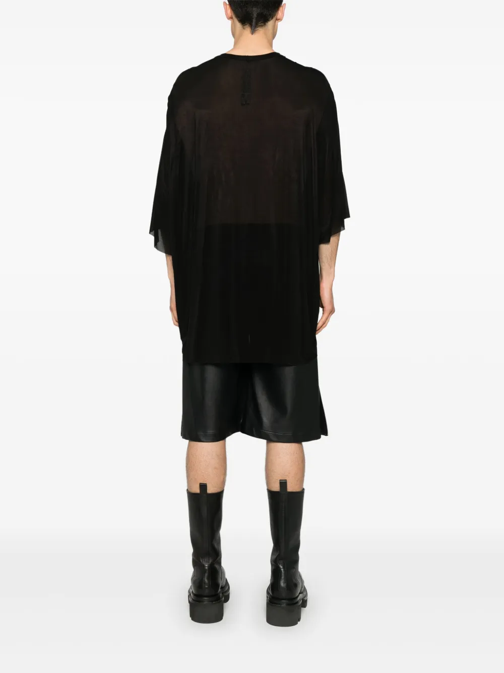 Rick Owens T-shirt met verlaagde schouders Zwart