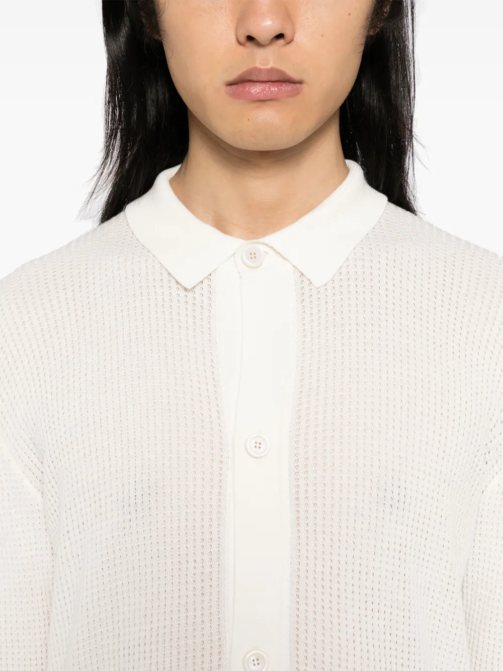 Lardini Gebreid overhemd Wit
