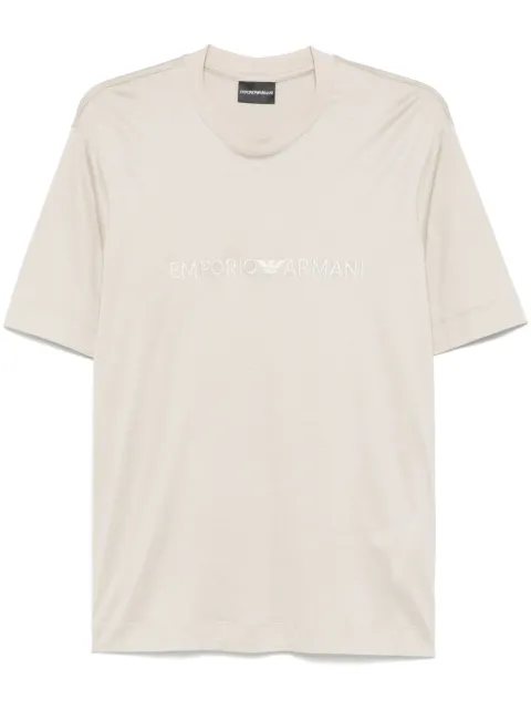 Emporio Armani logo-embroidered T-shirt