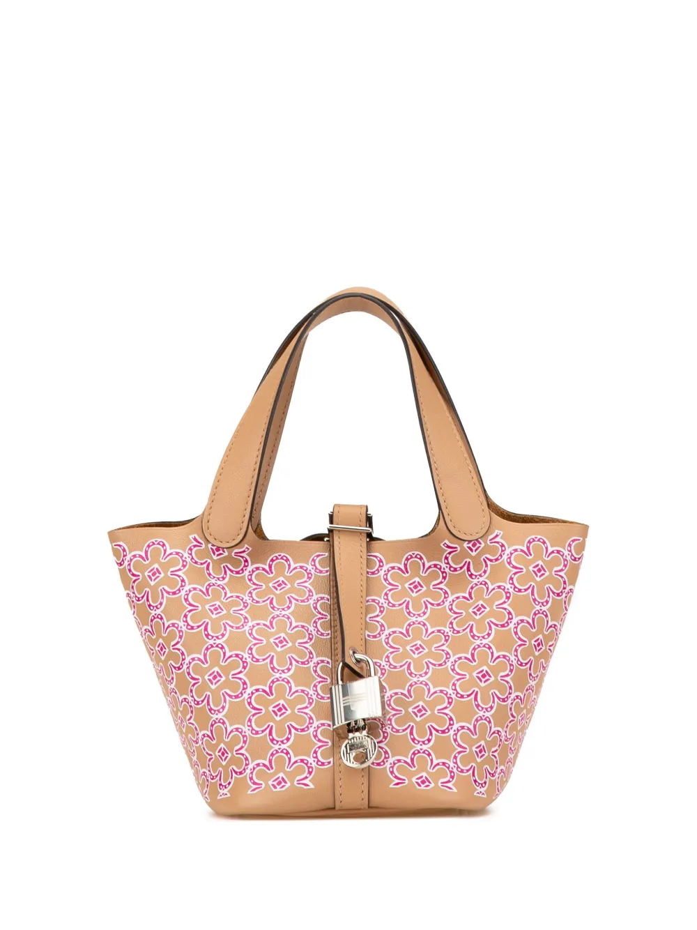 Hermès Pre-Owned 2022 マイクロ スイフト ラッキーデイジー ピコタン ロック 14 ハンドバッグ - ブラウン Hermès Pre-Owned 2022 マイクロ スイフト ラッキーデイジー ピコタン ロック 14 ハンドバッグ - ブラウン