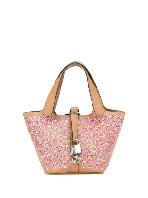 Hermès Pre-Owned bolsa de mano Micro Swift Lucky Daisy Picotin Lock 14 2022