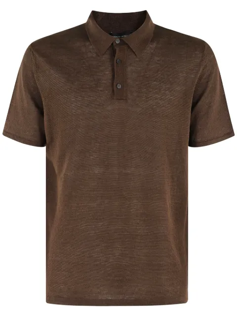 Roberto Collina linen-cotton polo shirt