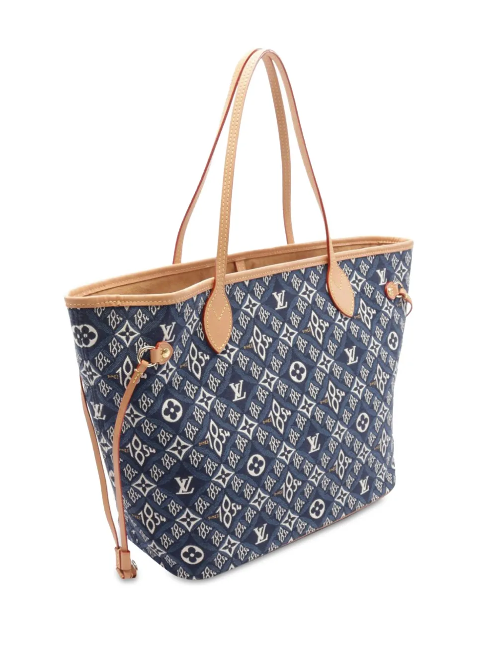 Louis Vuitton Pre-Owned 2020 Since 1854 Neverfull MM shopper met monogram-jacquard - Blauw