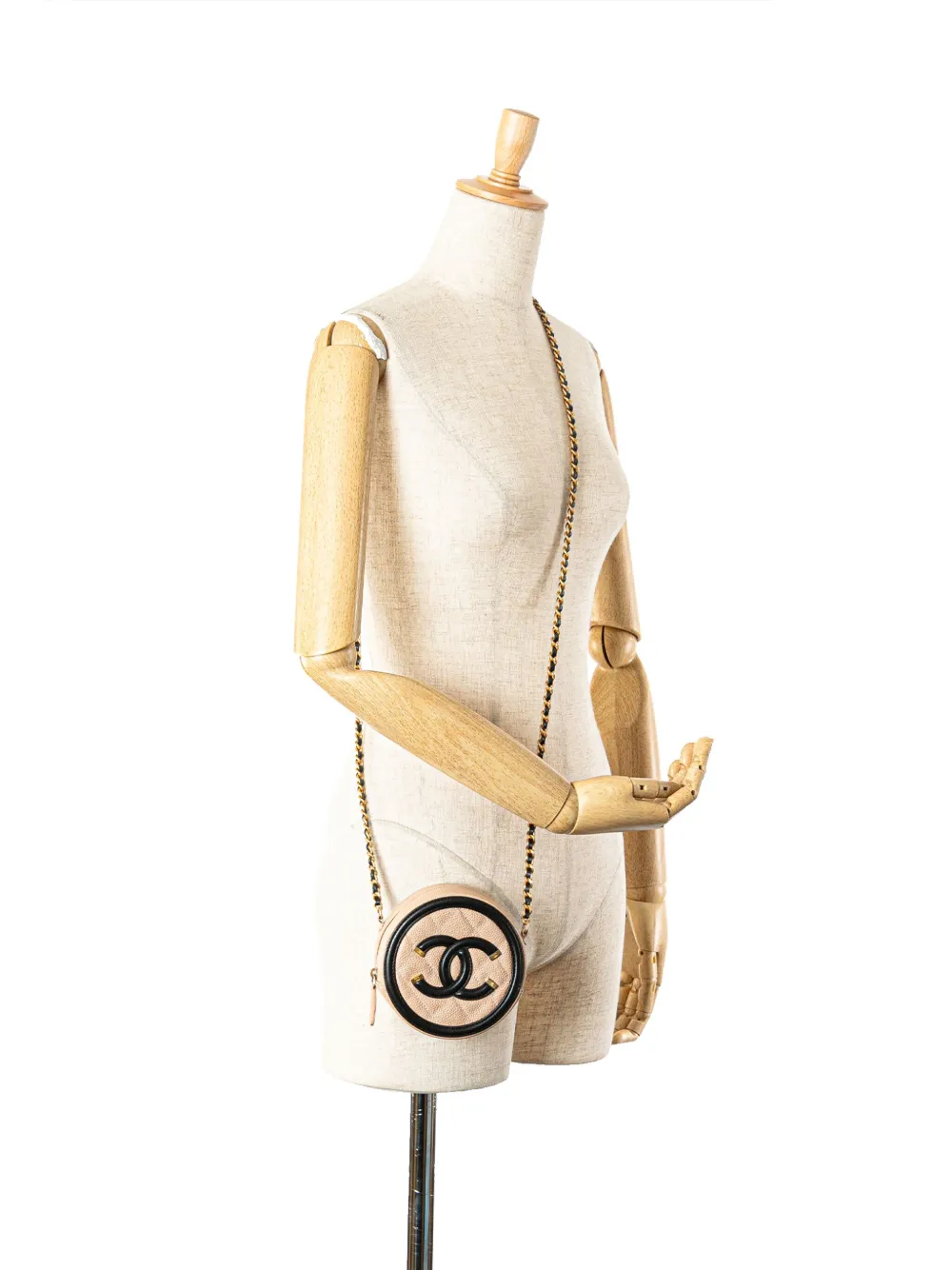 CHANEL Pre-Owned 2019 Caviar CC Filigree Round crossbody bag | Image 7