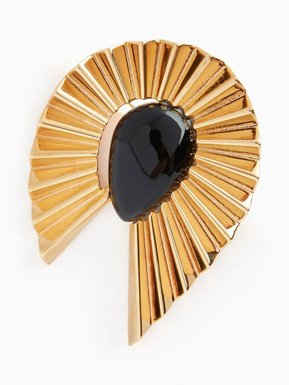 Nina Ricci Fluid Wing Brooch In Black