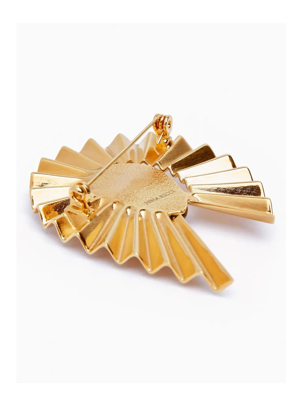 Nina Ricci Fluid Wing Brooch In Black