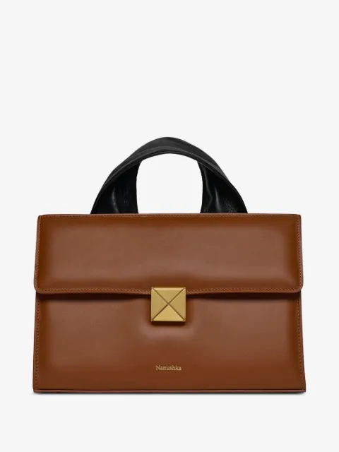 Nanushka logo-stamp tote bag