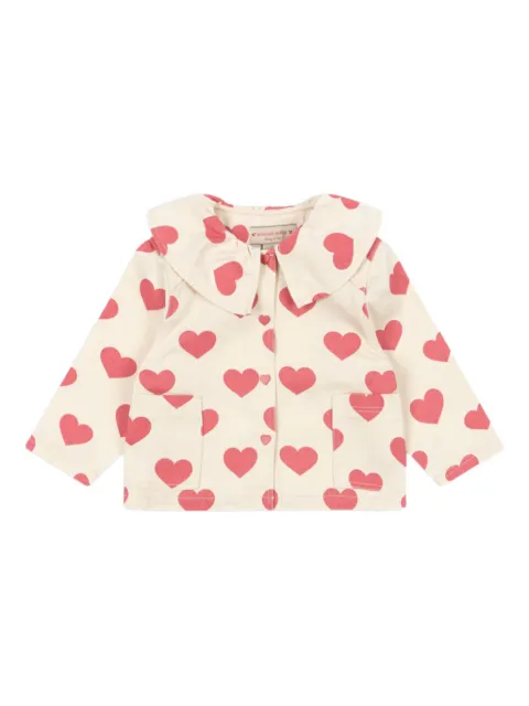 Konges Sløjd chamarra con corazones estampados
