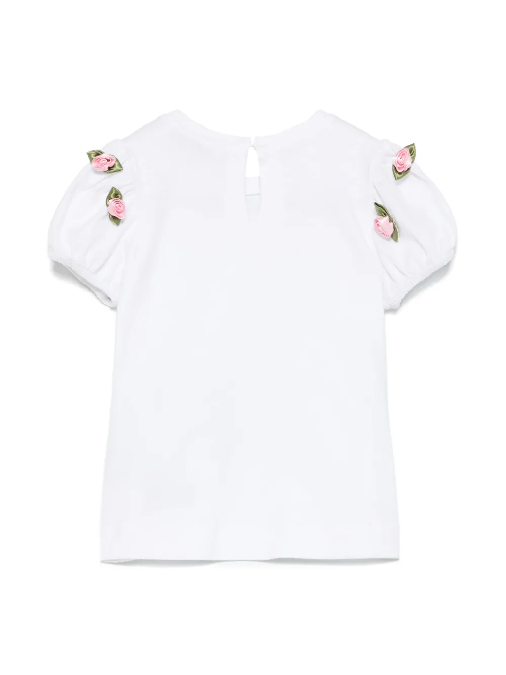 Monnalisa floral-appliqué T-shirt | Baby T-Shirts | Image 2