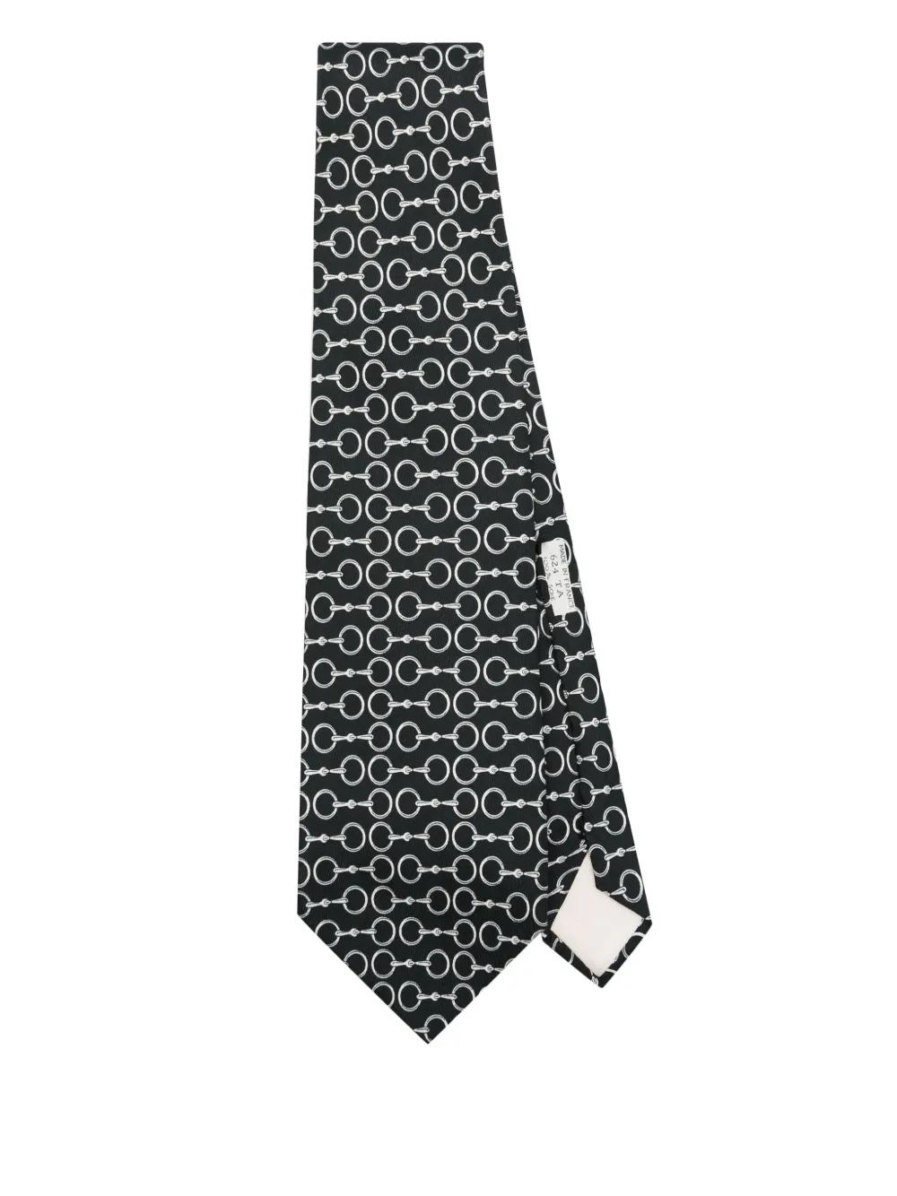 Hermès Pre-Owned corbata de seda 1990 | negro | Image 1
