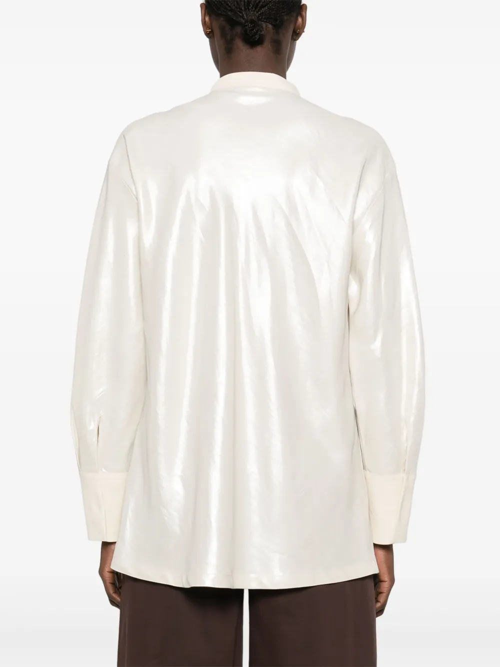 Giorgio Armani Gestreept blouse Beige