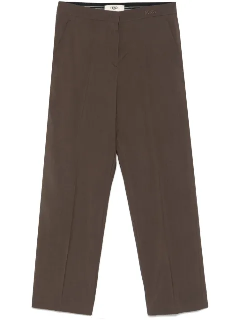 FENDI logo-embroidered trousers