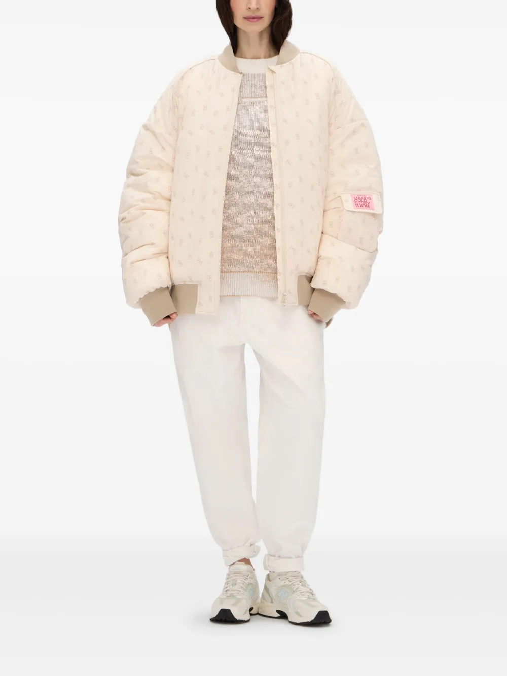 MONOCHROME oversize bomber jacket - Beige