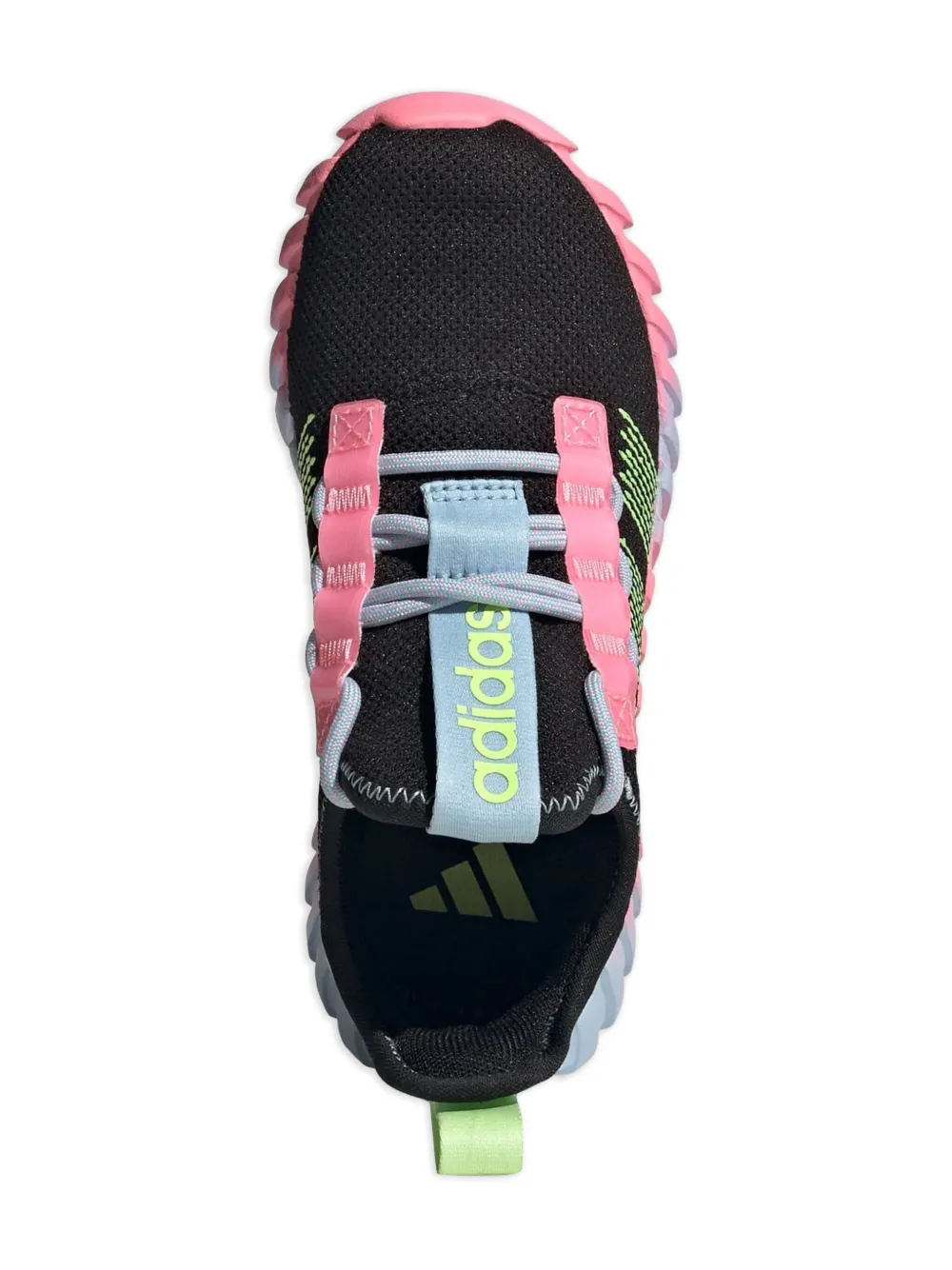 adidas Kids Kaptir Flow "Core Black Hi-Res Yellow Clear Sky" sneakers