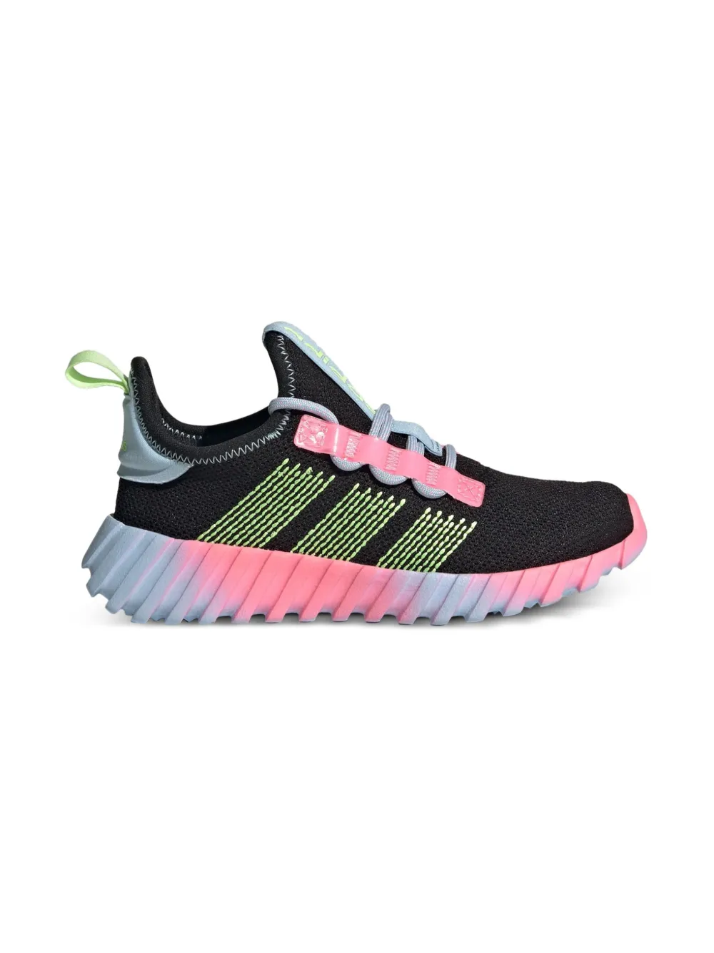 adidas Kids Kaptir Flow "Core Black Hi-Res Yellow Clear Sky" sneakers