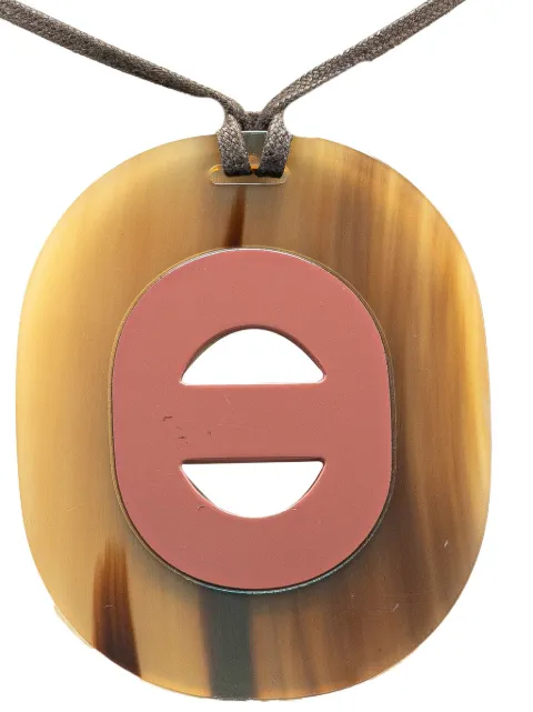 Hermès Pre-Owned collar Buffalo Horn Fidelio Pendant Necklace 2000-2024