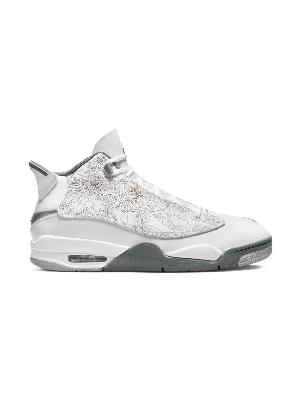 Jordan Kids Jordan Dub Zero "White Metallic Silver Neutral Grey Cool Grey" sneakers