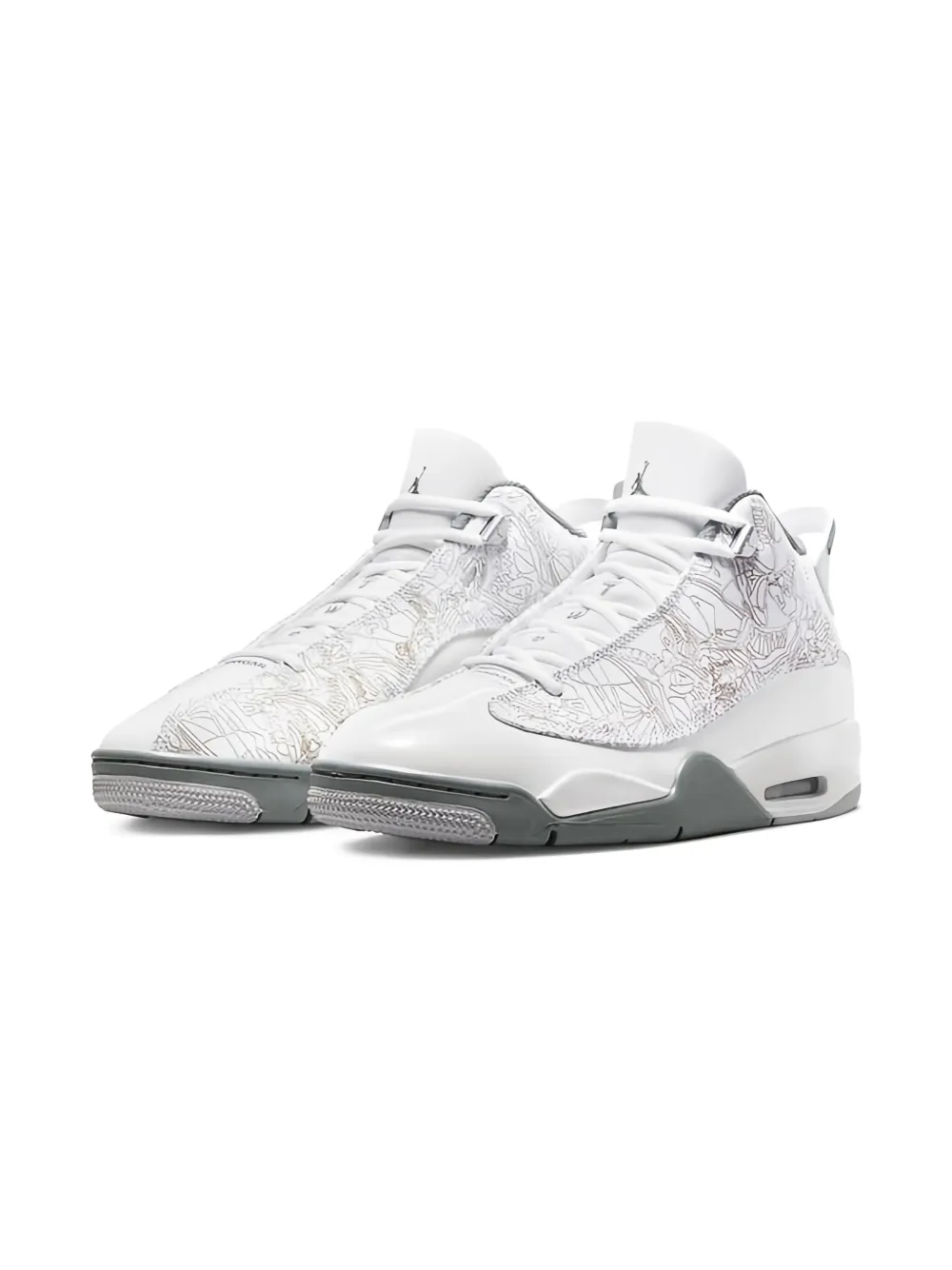 Jordan Kids Jordan Dub Zero "White Metallic Silver Neutral Grey Cool Grey" sneakers