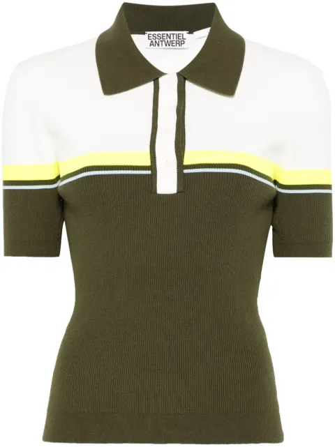 Essentiel Antwerp playera tipo polo tejida de canalé