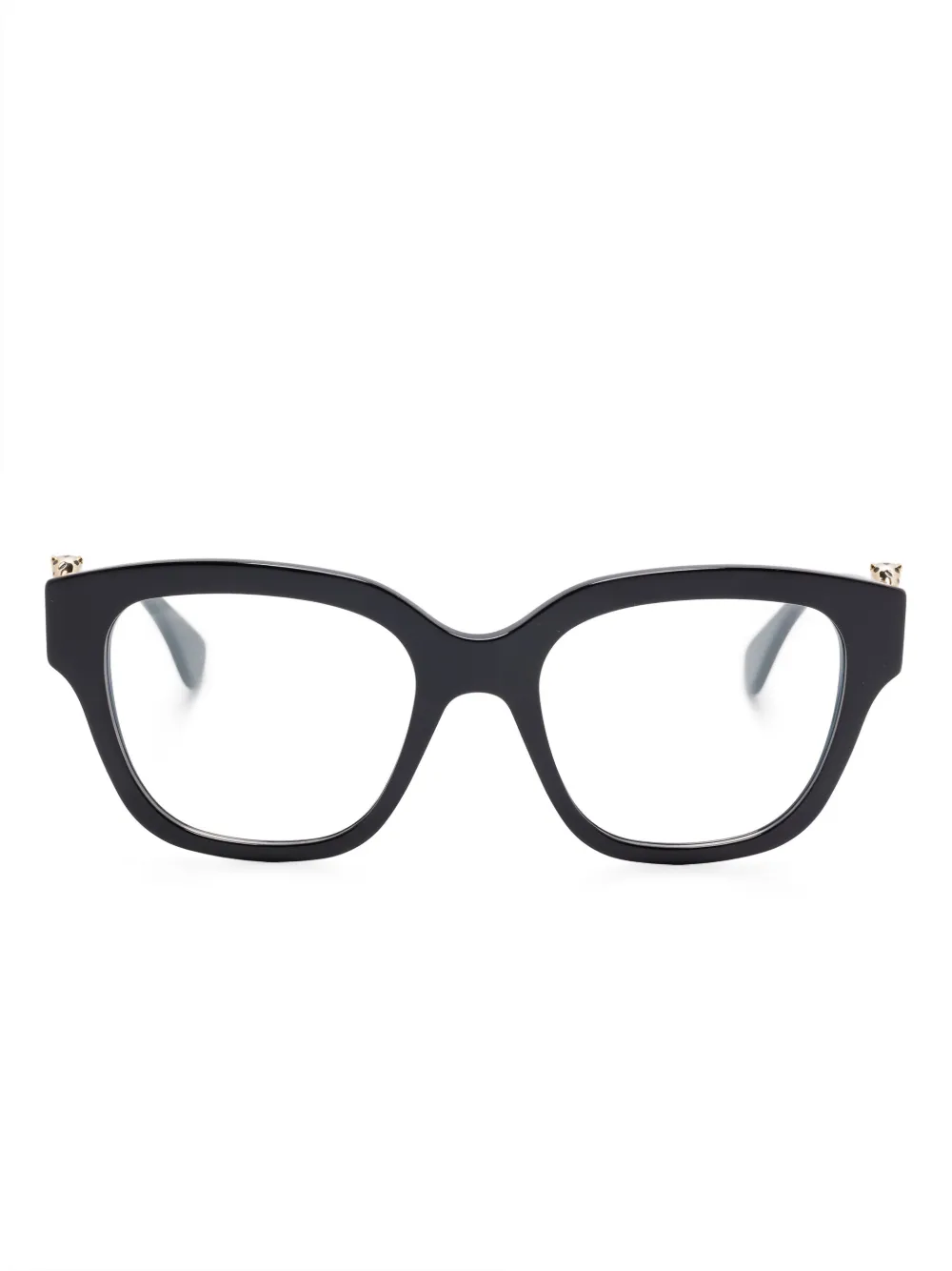 Cartier Eyewear Panthère de Cartier 眼鏡フレーム - ブラック Cartier Eyewear Panthère de Cartier 眼鏡フレーム - ブラック
