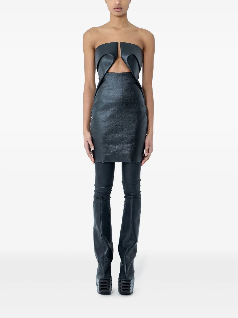Rick Owens Prong Mini Dress In Schwarz
