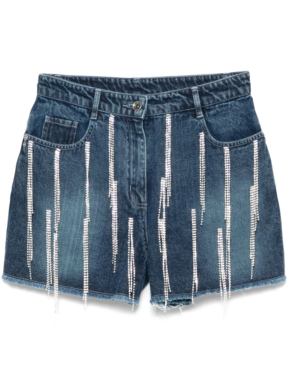 Patrizia Pepe Shorts verfraaid met stras Blauw