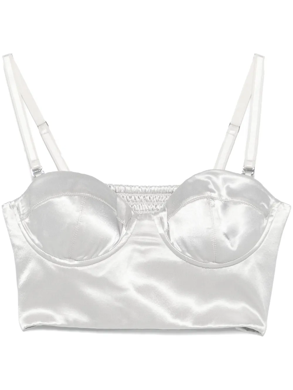 Patrizia Pepe Satijnen bustier Zilver