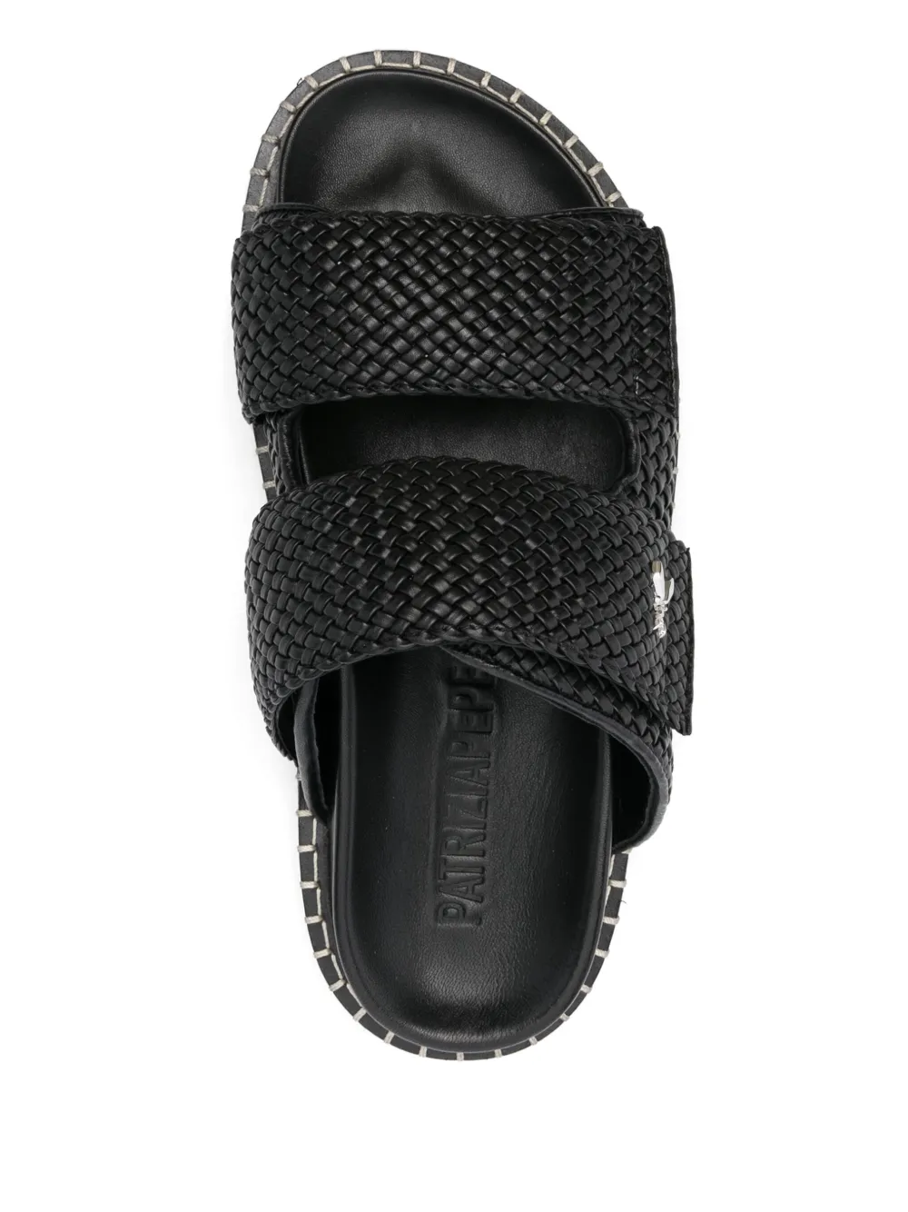 Patrizia Pepe leather slippers Black