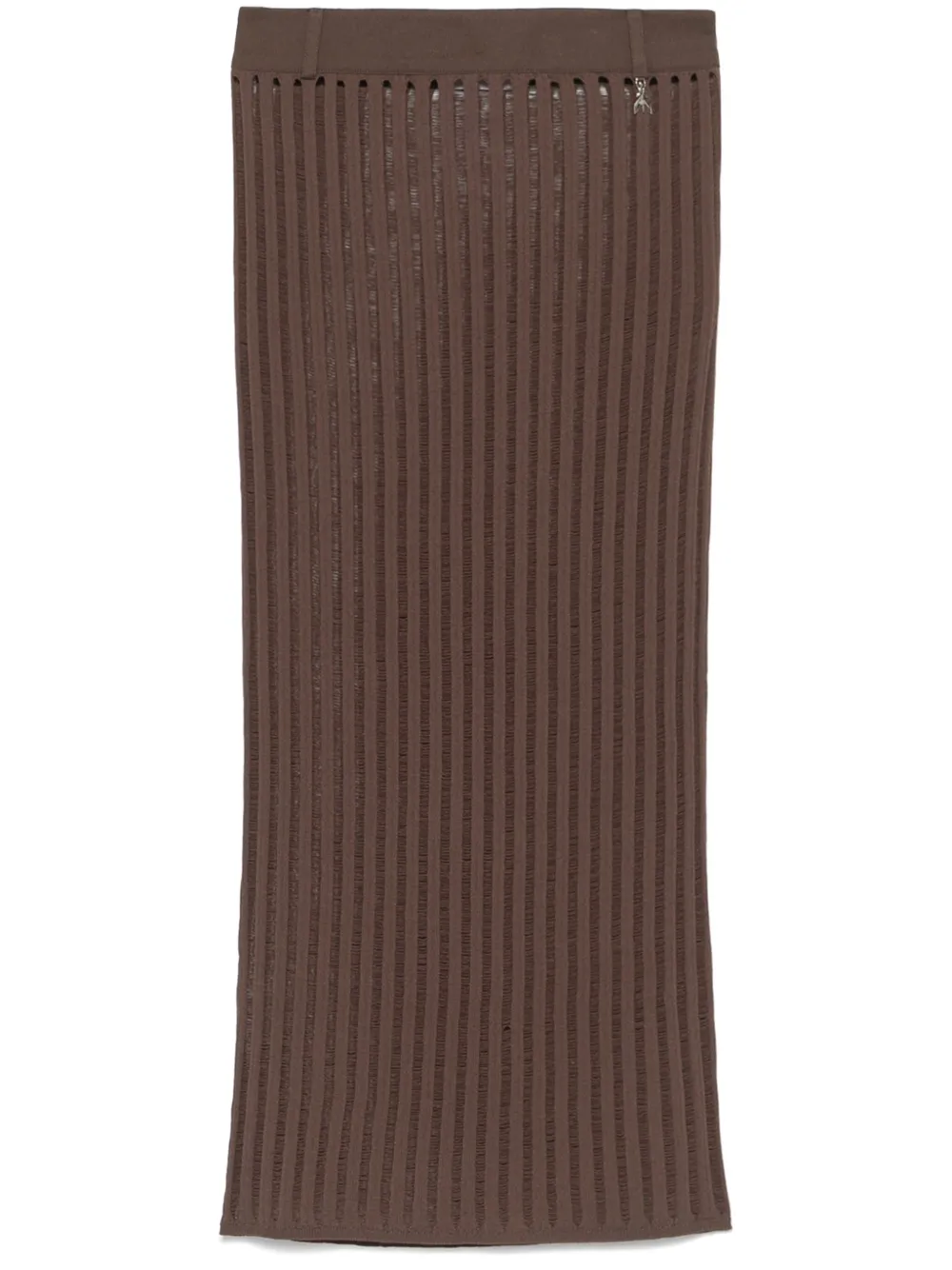 Patrizia Pepe Ribgebreide rok Bruin