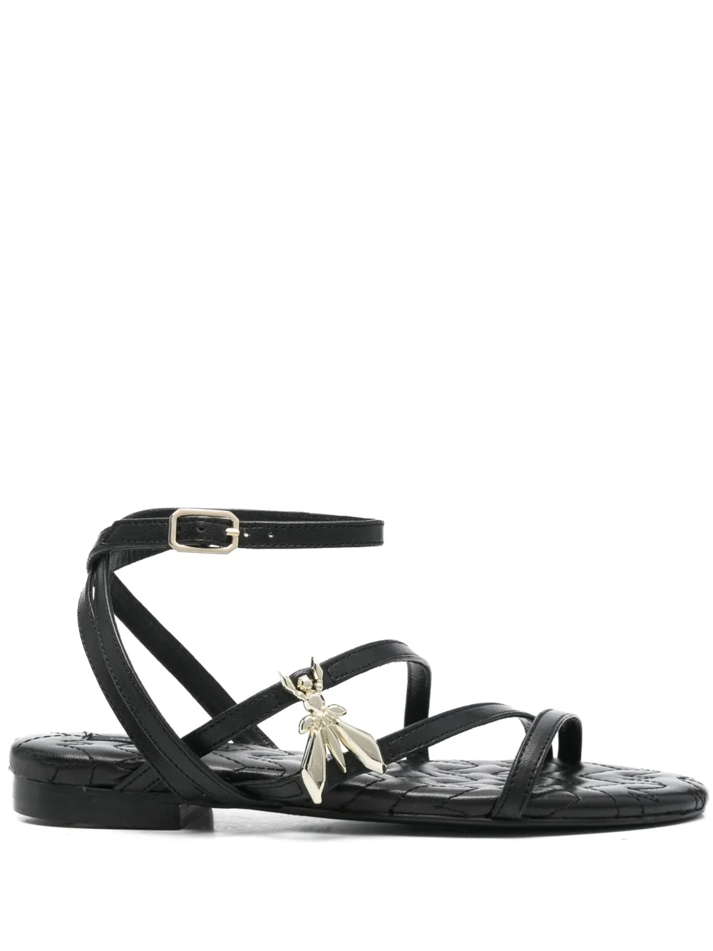 Patrizia Pepe Sandalen met Fly-logo Zwart