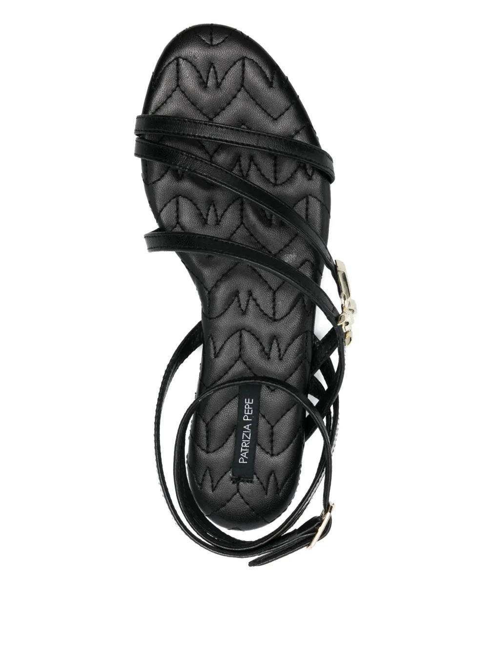 Patrizia Pepe Sandalen met Fly-logo Zwart