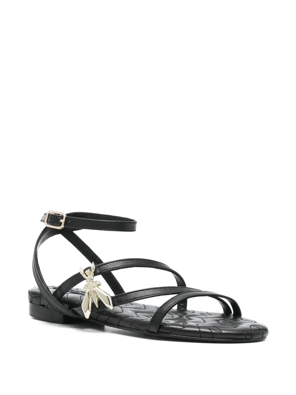 Patrizia Pepe Sandalen met Fly-logo - Zwart