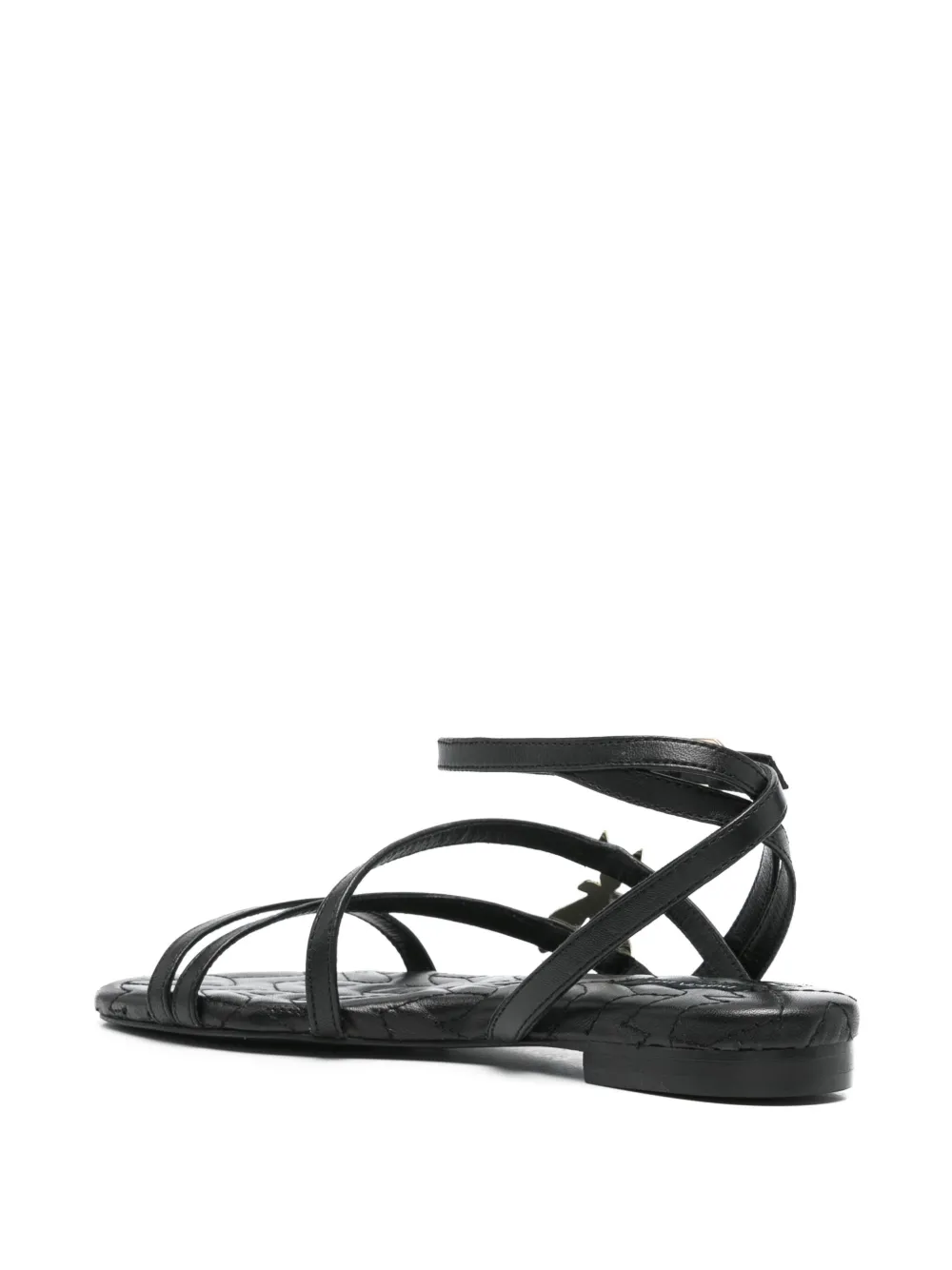 Patrizia Pepe Sandalen met Fly-logo Zwart